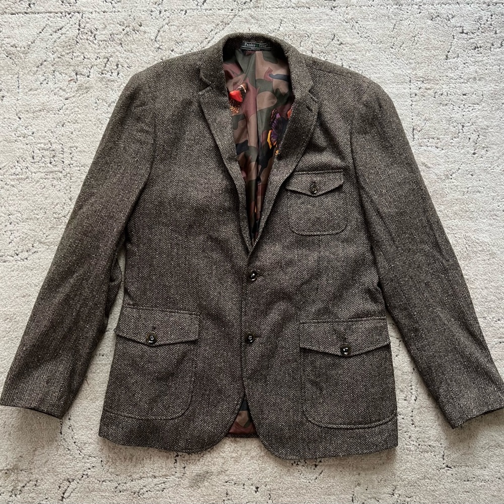 Paisley & Gray blazer, size L, brown/black color
